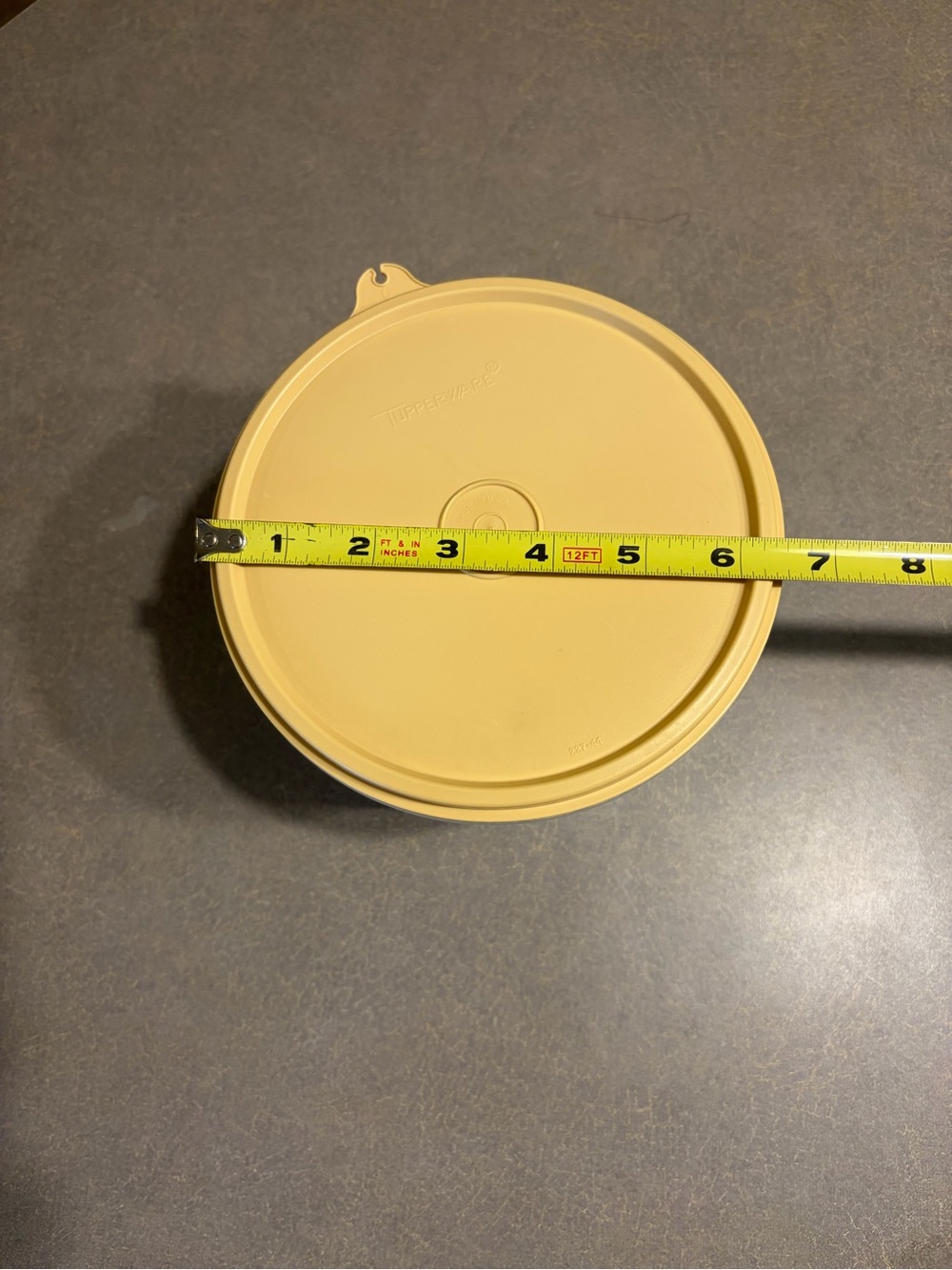Tupperware Container Round With Tan Lid - Picture 3 of 8